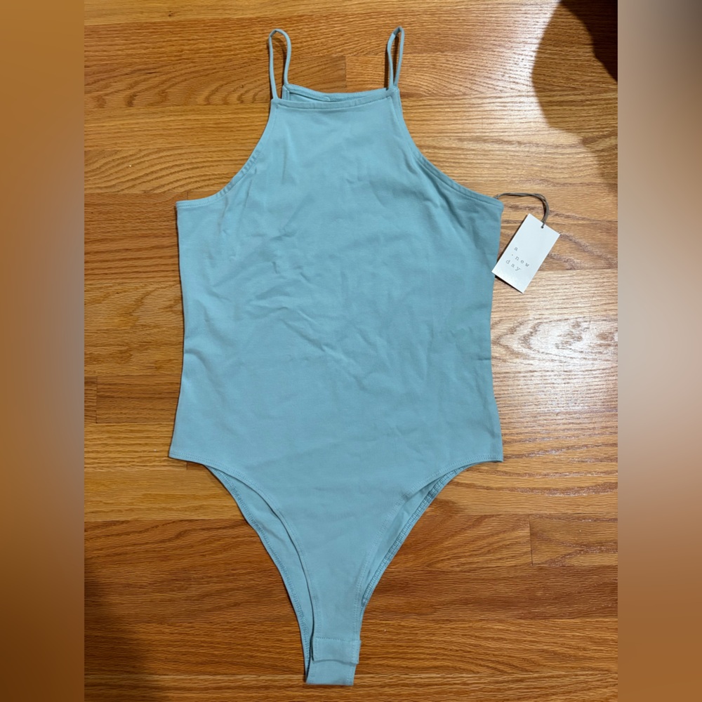 NWT A New Day High Neck Tank Bodysuit with snap closure Sz Medium